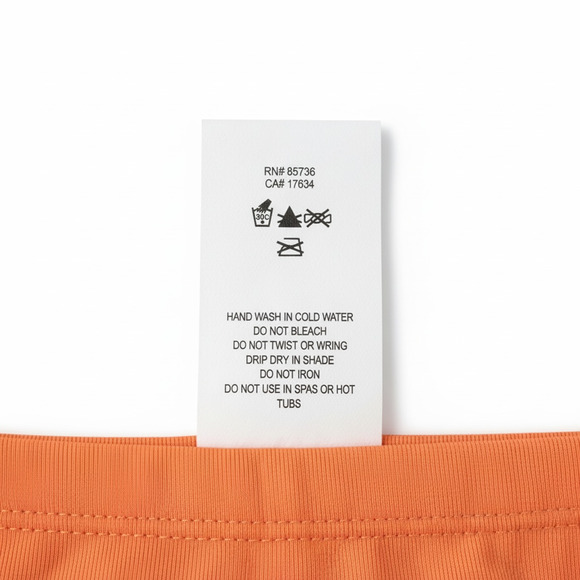 Kate Spade Scalloped One Piece Swimsuit Orange Textured Padded Size M Summer - Picture 8 of 9